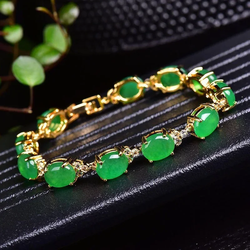 Beading - Natural Green Jade Agate LOVE Beads