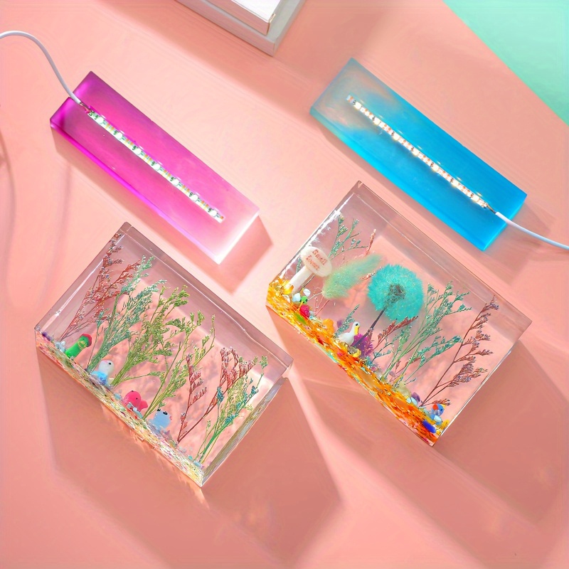 Silicone Epoxy Resin Molds Set - 6Pcs Rectangle Silicone Mold Set with