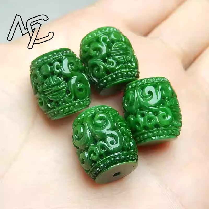5pc Natural Green Jade Carving - Beading review and price