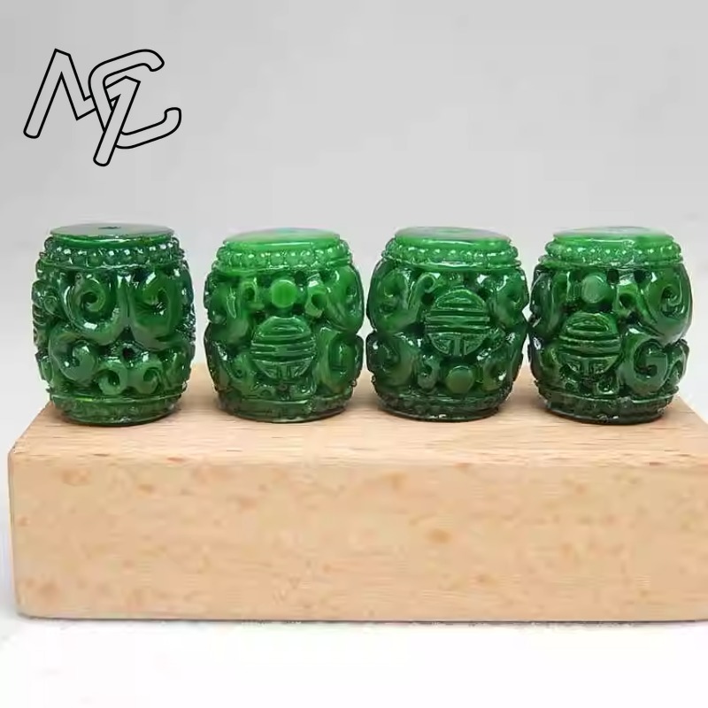 5pc Natural Green Jade Carving - Beading review and price