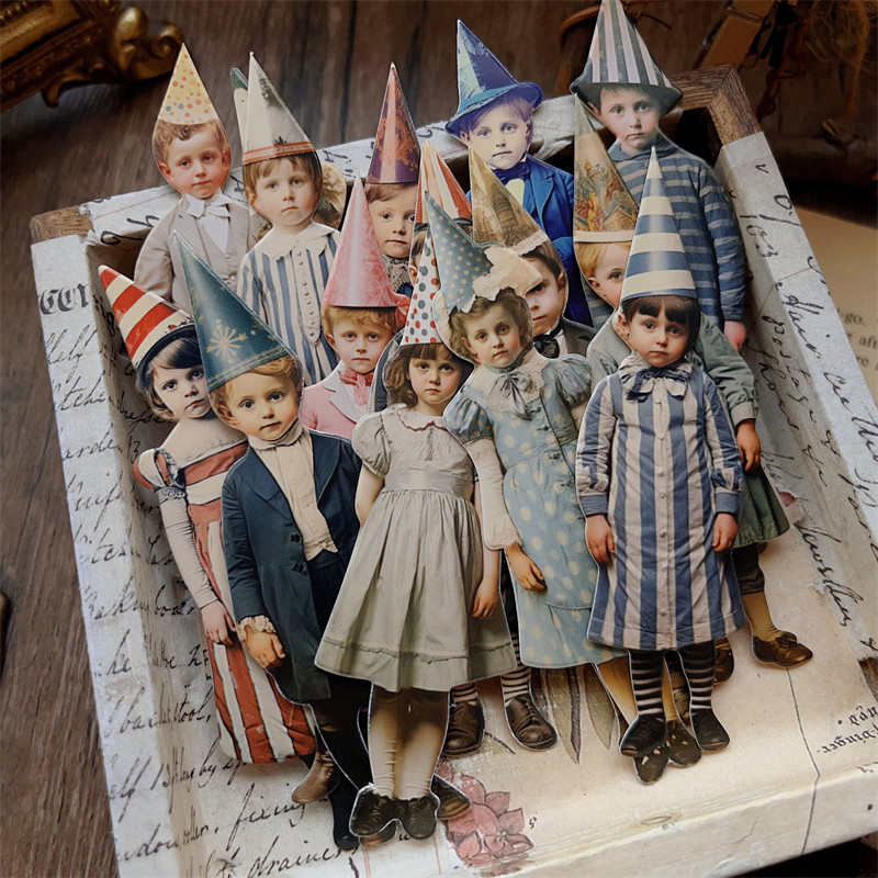 15Pcs Vintage Clown Party Chil - Vintage Junk Journal Scrapbooking Paper review and price