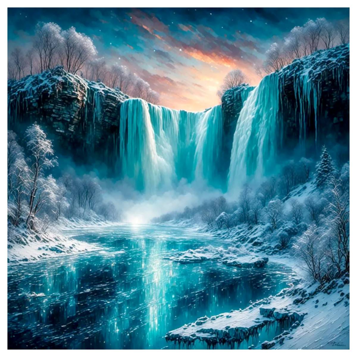 A magnificent waterfall 40X40C - Cotton Embroidery Thread Skeins review and price