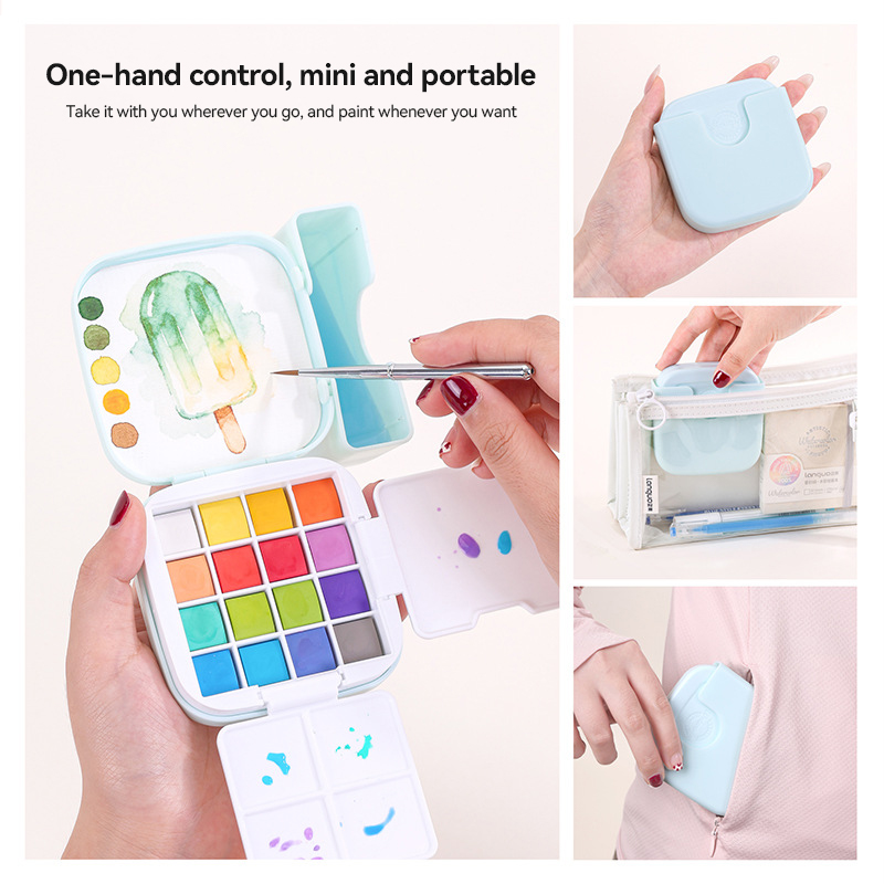 LANGUO 16Colors Watercolor Pai - Watercolor Paint Set Solid Pigment review and price