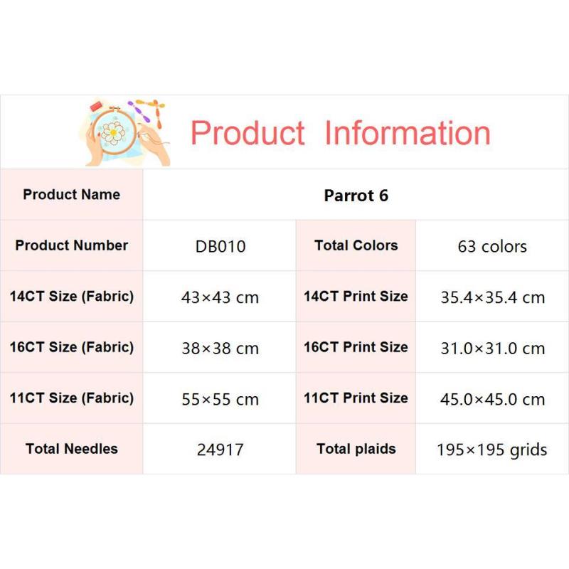 Bird Patterns Parrot Cross Sti - Cotton Embroidery Thread Skeins review and price