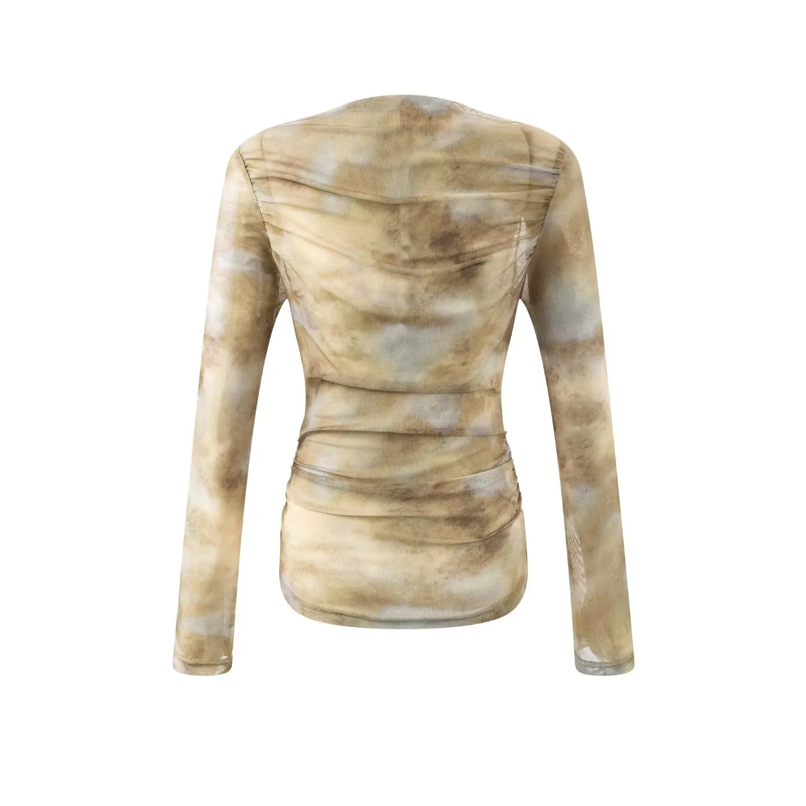 2025 Sexy Tie-Dye Print Ruched - Embroidery review and price
